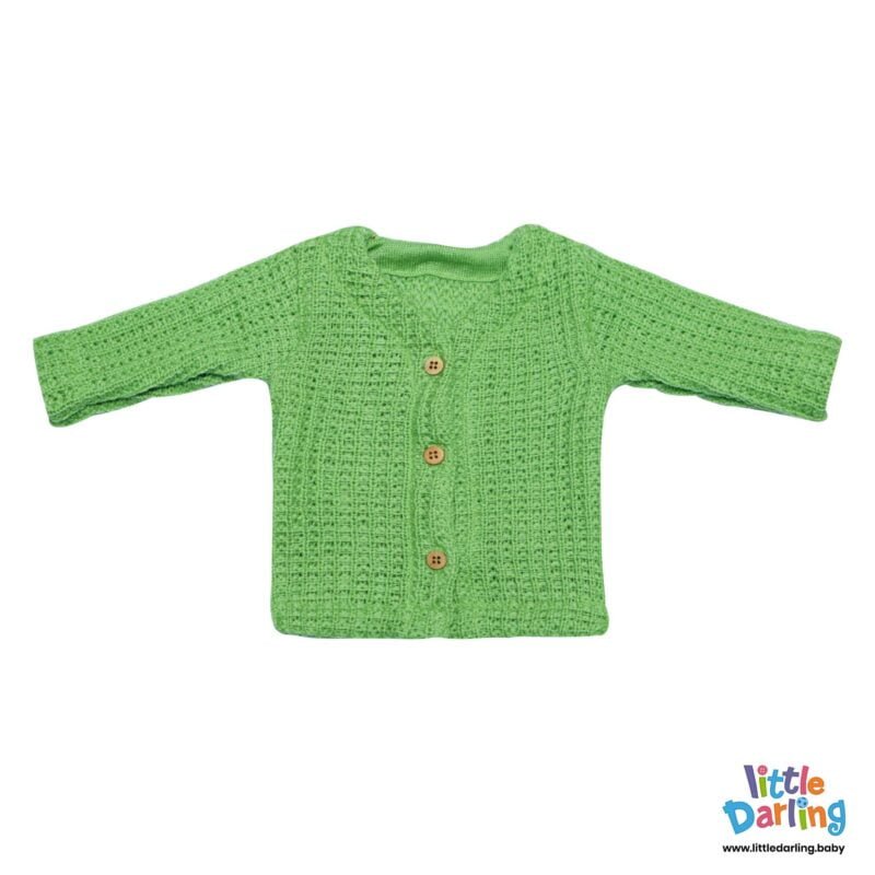 Newborn Baby Gift Set Pk Of 4 Green Fancy Knitting | Little Darling