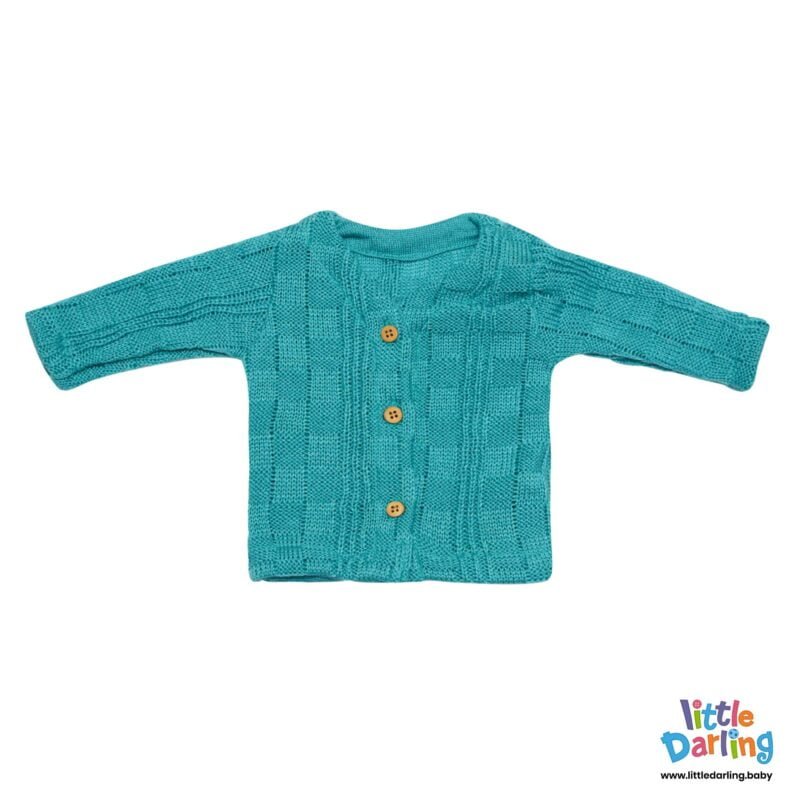 Newborn Baby Gift Set Pk Of 4 Sea Green Fancy Knitting | Little Darling