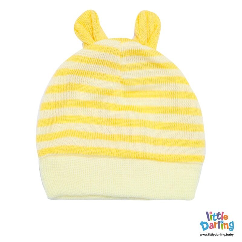 Newborn Baby Gift Set Pk Of 4 Yellow Stripes | Little Darling