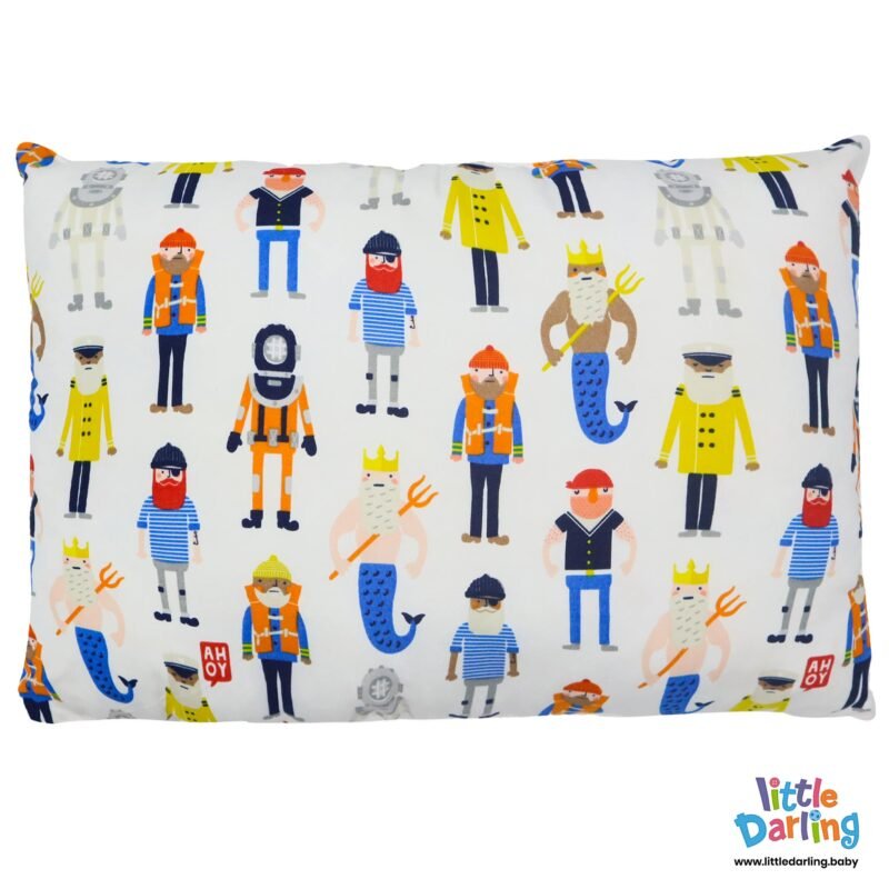 Kid Head Pillow Large Characters Print | Little Darling