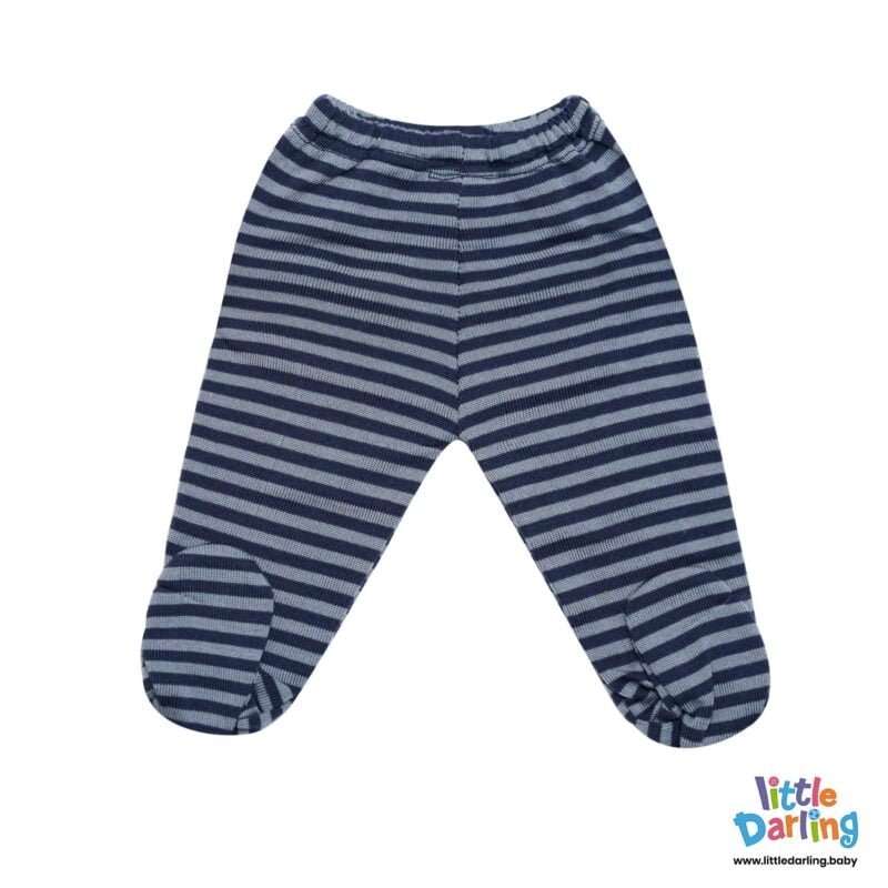 Newborn Baby Gift Set Pk Of 4 Navy Blue Stripes | Little Darling